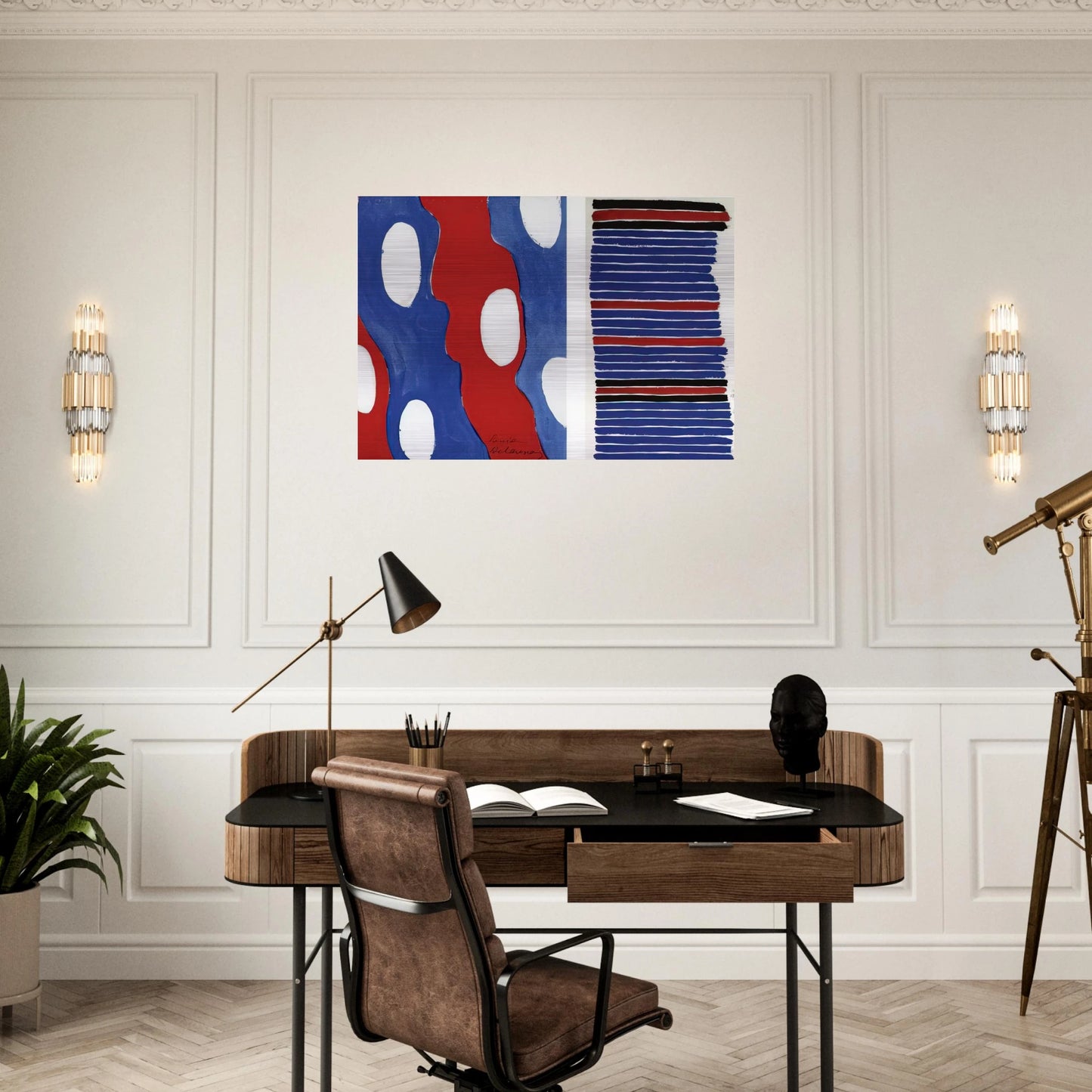 TISSU PROJECT - Sonia Delaunay Brushed Aluminum Print - 70x100 cm / 28x40 inches | Sonia Delaunay Aluminum Print | Sonia Delaunay Prints