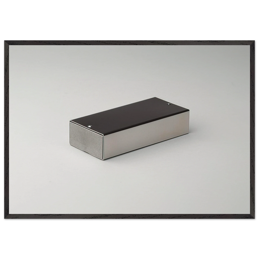 Double Ashtray Model No 205A Cipro - 1974 - Bruno Munari 70x100 cm / 28x40 inches Framed Art Print – Black Wooden Frame