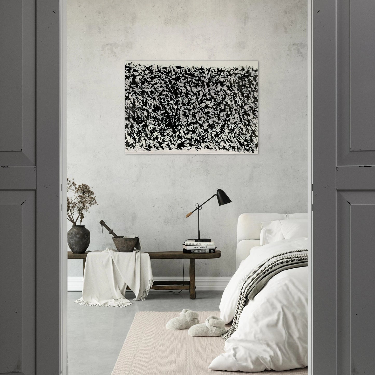 COMPOSITION - Henri Michaux Brushed Aluminum Print - 70x100 cm / 28x40 inches | Henri Michaux Aluminum Print | Henri Michaux Prints