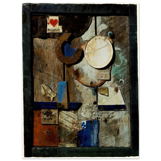 Kurt Schwitters - MERZBILD ROSSFETT 1919  75x100 cm / 30x40inches Fine Art Poster