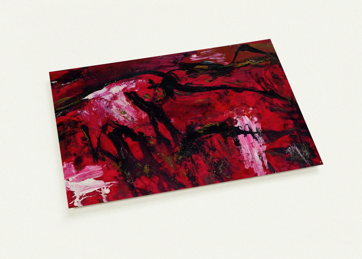 Libusa - 1995 By Emil Schumacher Pack of 10 Post Cards | Emil Schumacher Post Cards | A6 (10.5 x 14.8 cm) - 4.1 x 5.8 inches