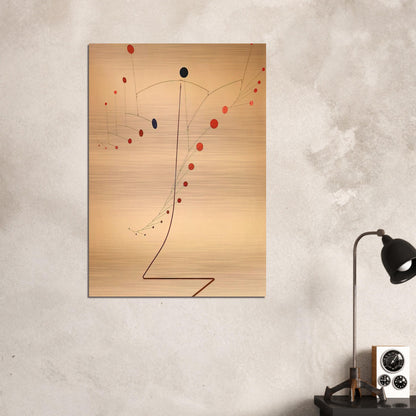 RED CASCADE 1954 - Alexander Calder Brushed Aluminum Print - 70x100 cm / 28x40 inches | Alexander Calder Aluminum Print | Alexander Calder Prints