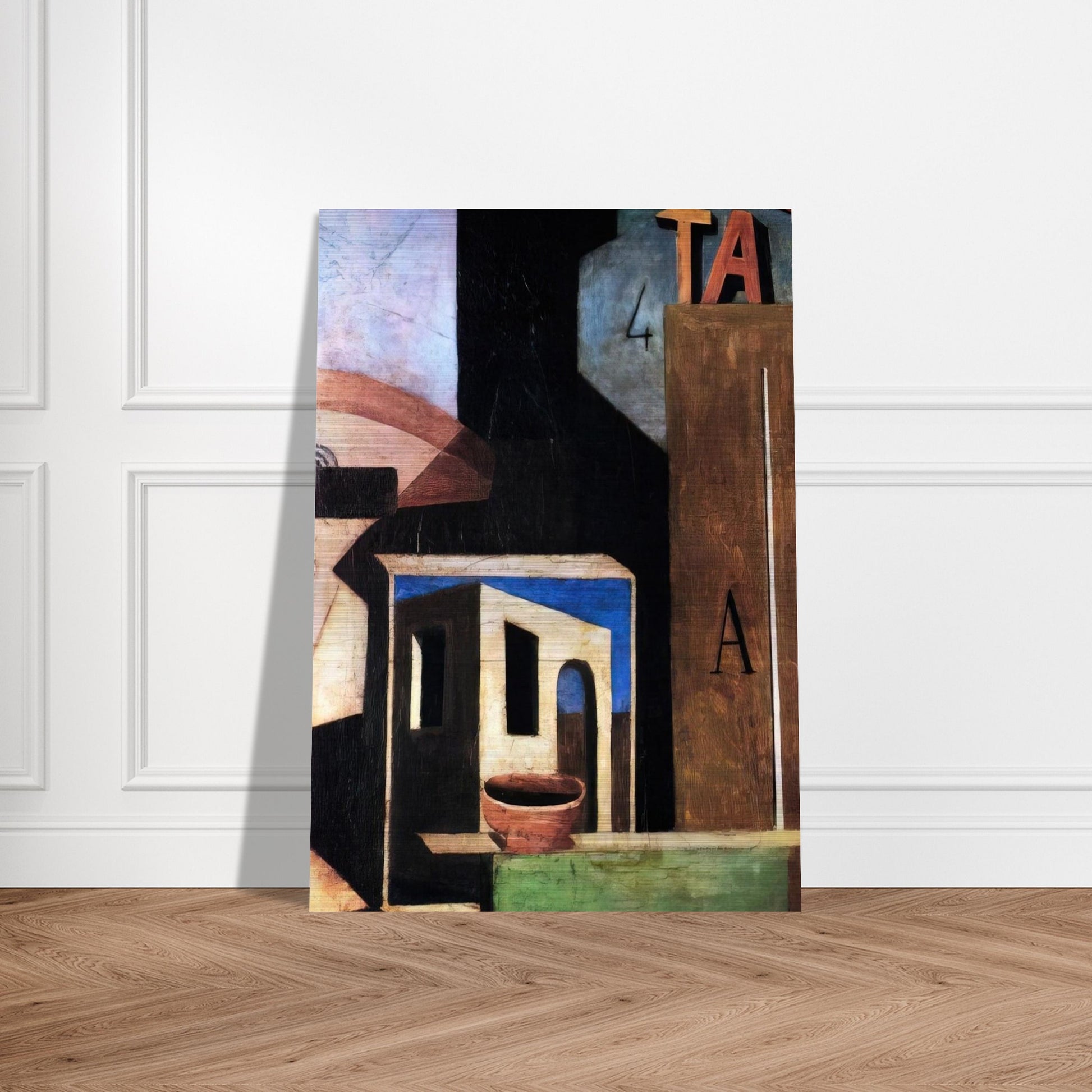 LA COMPOSIZIONE TA 1916 - Carlo Carra Brushed Aluminum Print - 70x100 cm / 28x40 inches | Carlo Carra Aluminum Print | Carlo Carra Prints