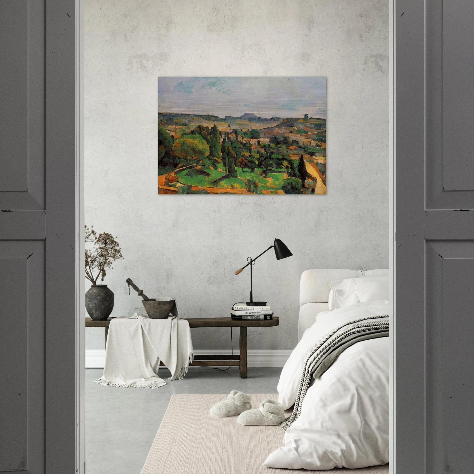 Ile de France Landscape - Paul Cézanne Brushed Aluminum Print - 70x100 cm / 28x40 inches | Paul Cézanne Aluminum Print | Paul Cézanne Prints