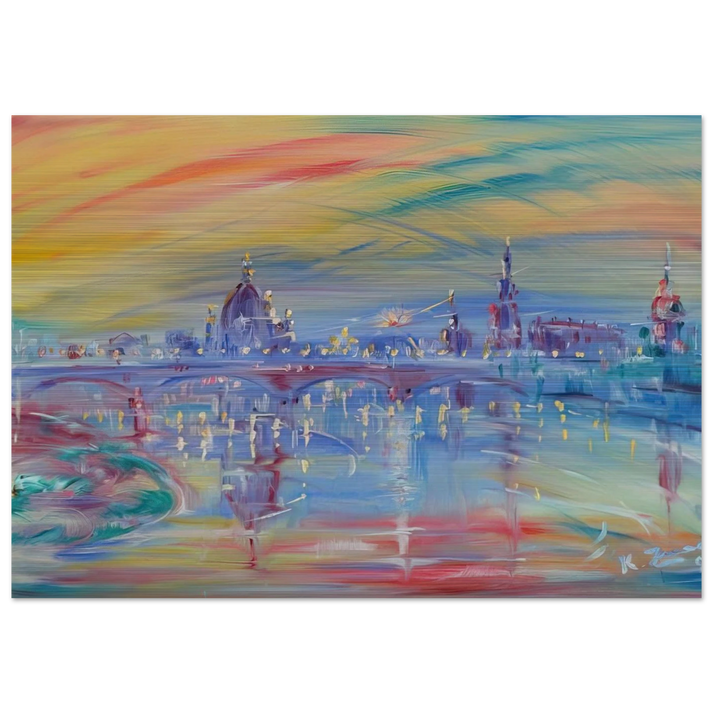 View of Rome and the Tiber - Konrad Zuse Brushed Aluminum Print - 70x100 cm / 28x40 inches | Konrad Zuse Aluminum Print | Konrad Zuse Prints
