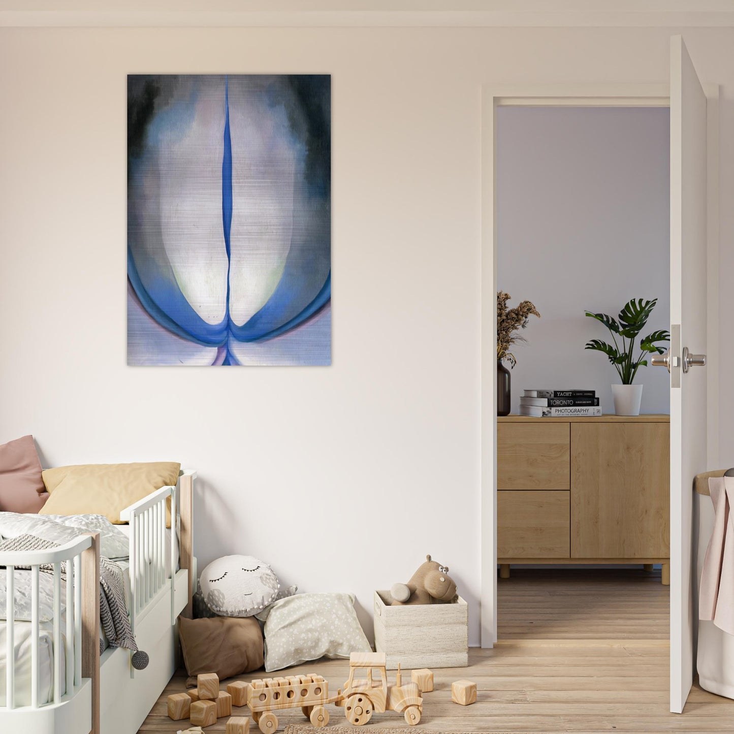 Blue Line - Georgia O'Keeffe Brushed Aluminum Print - 70x100 cm / 28x40 inches | Georgia O'Keeffe Aluminum Print | Georgia O'Keeffe Prints