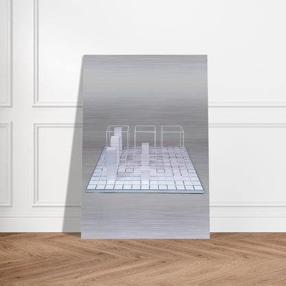 Serial Project Set B - Sol LeWitt Brushed Aluminum Print - 70x100 cm / 28x40 inches | Sol LeWitt Aluminum Print | Sol LeWitt Prints