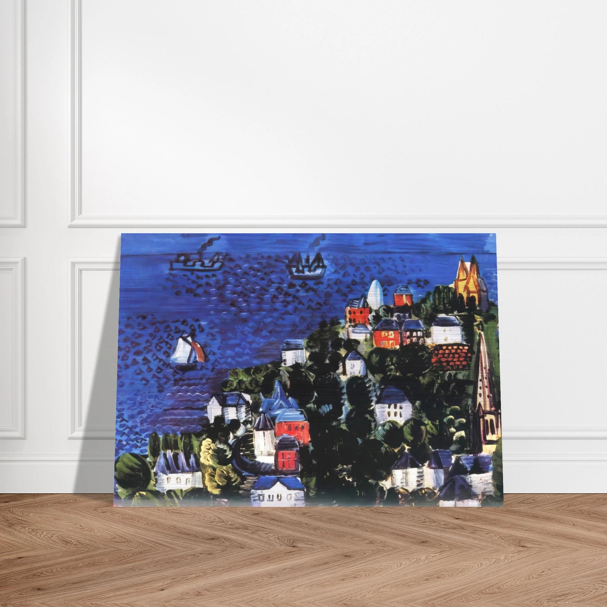 VIEW OF SAINTE ADRESSE - Raoul Dufy Brushed Aluminum Print - 70x100 cm / 28x40 inches | Raoul Dufy Aluminum Print | Raoul Dufy Prints