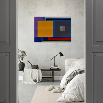 A Perfect World - 1993 - Peter Halley Brushed Aluminum Print - 70x100 cm / 28x40 inches | Peter Halley Aluminum Print | Peter Halley Prints