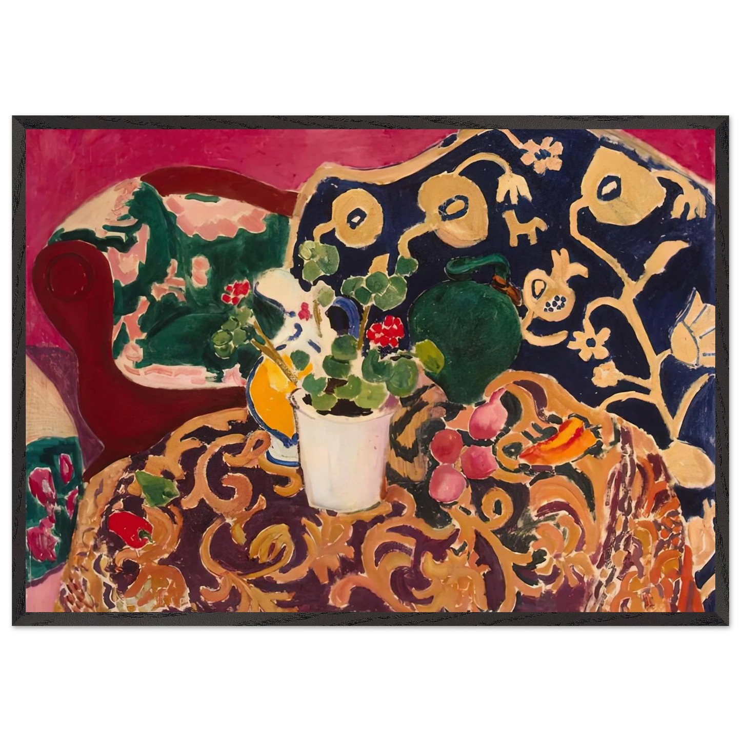 SPANISH STILL LIFE SEVILLE II 1911 - Henri Matisse 70x100 cm / 28x40 inches Framed Art Print – Black Wooden Frame