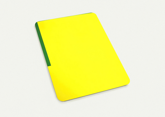 More yellow, less green - 1989 By Carmen Herrera Pack of 10 Post Cards | Carmen Herrera Post Cards | A6 (10.5 x 14.8 cm) - 4.1 x 5.8 inches