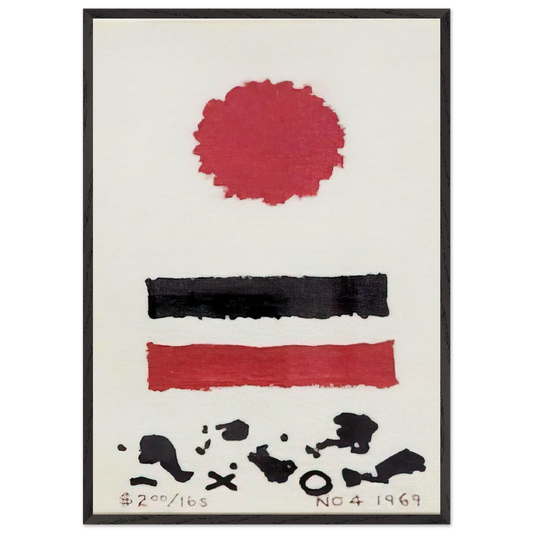 Untitled Study for patisan Review Cover - 1969 - Adolph Gottlieb 70x100 cm / 28x40 inches Framed Art Print – Black Wooden Frame