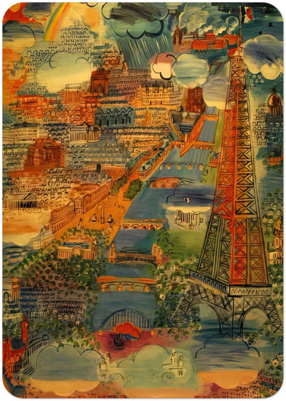 PARIS 1934 By Raoul Dufy Pack of 10 Post Cards | Raoul Dufy Post Cards | A6 (10.5 x 14.8 cm) - 4.1 x 5.8 inches