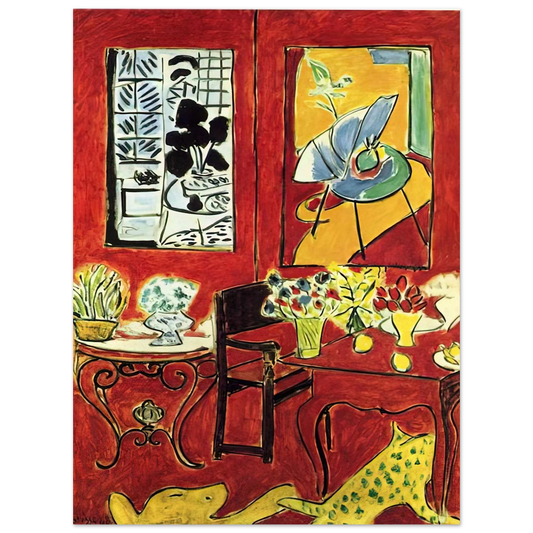 Henri Matisse - LARGE RED INTERIOR 1948  75x100 cm / 30x40inches Fine Art Poster