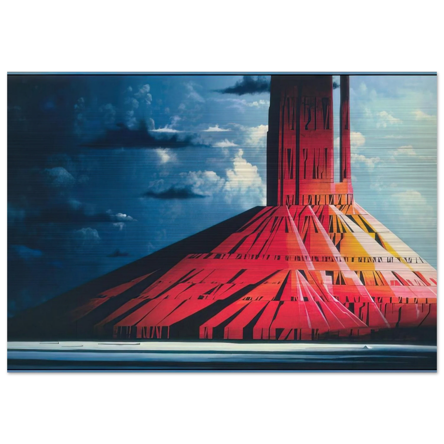 Indian Lands - Eyvind Earle Brushed Aluminum Print - 70x100 cm / 28x40 inches | Eyvind Earle Aluminum Print | Eyvind Earle Prints