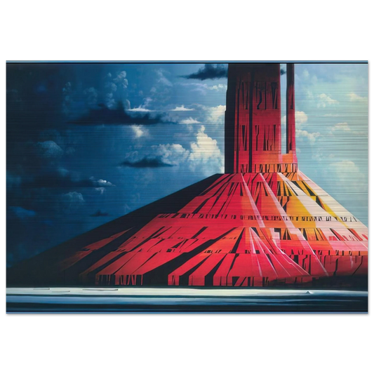 Indian Lands - Eyvind Earle Brushed Aluminum Print - 70x100 cm / 28x40 inches | Eyvind Earle Aluminum Print | Eyvind Earle Prints