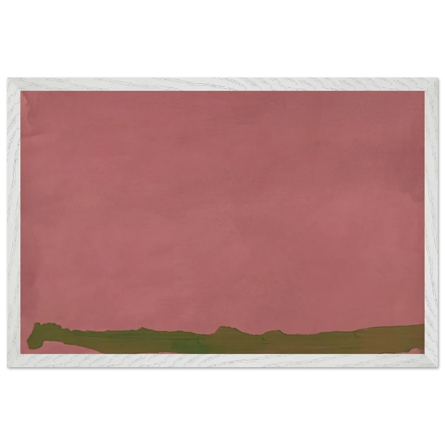 Helen Frankenthaler - Green Likes Mauve - 1970 Wall art - 15x20 cm / 6x8 Inches - Premium Wooden Framed Poster With Fine Art Paper - Black frame