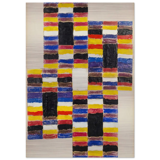 Ascending I - 1958 - Alfred Jensen Brushed Aluminum Print - 70x100 cm / 28x40 inches | Alfred Jensen Aluminum Print | Alfred Jensen Prints