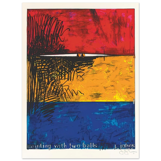 Jasper Johns - PAINTING WITH TWO BALLS ULAE 87  75x100 cm / 30x40inches Fine Art Poster