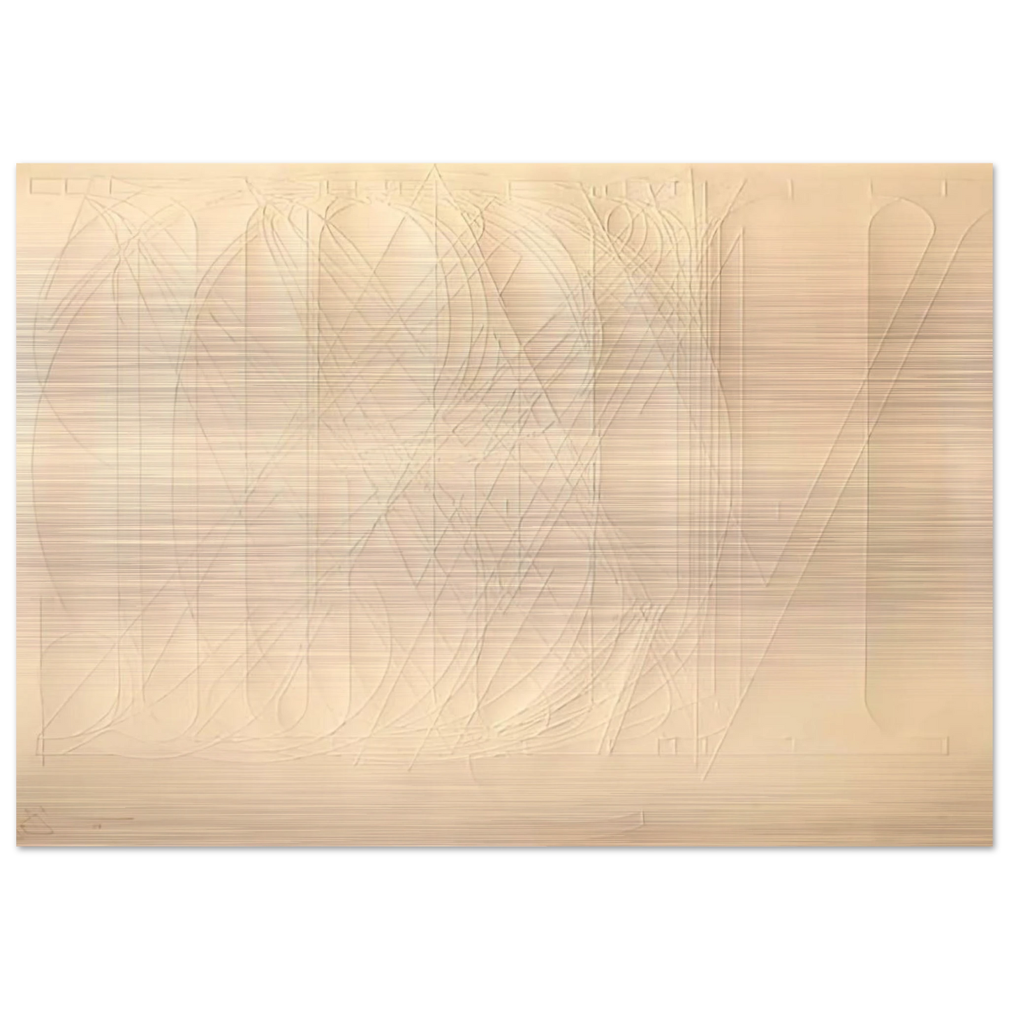 ALPHABET 1969 - Jasper Johns Brushed Aluminum Print - 70x100 cm / 28x40 inches | Jasper Johns Aluminum Print | Jasper Johns Prints