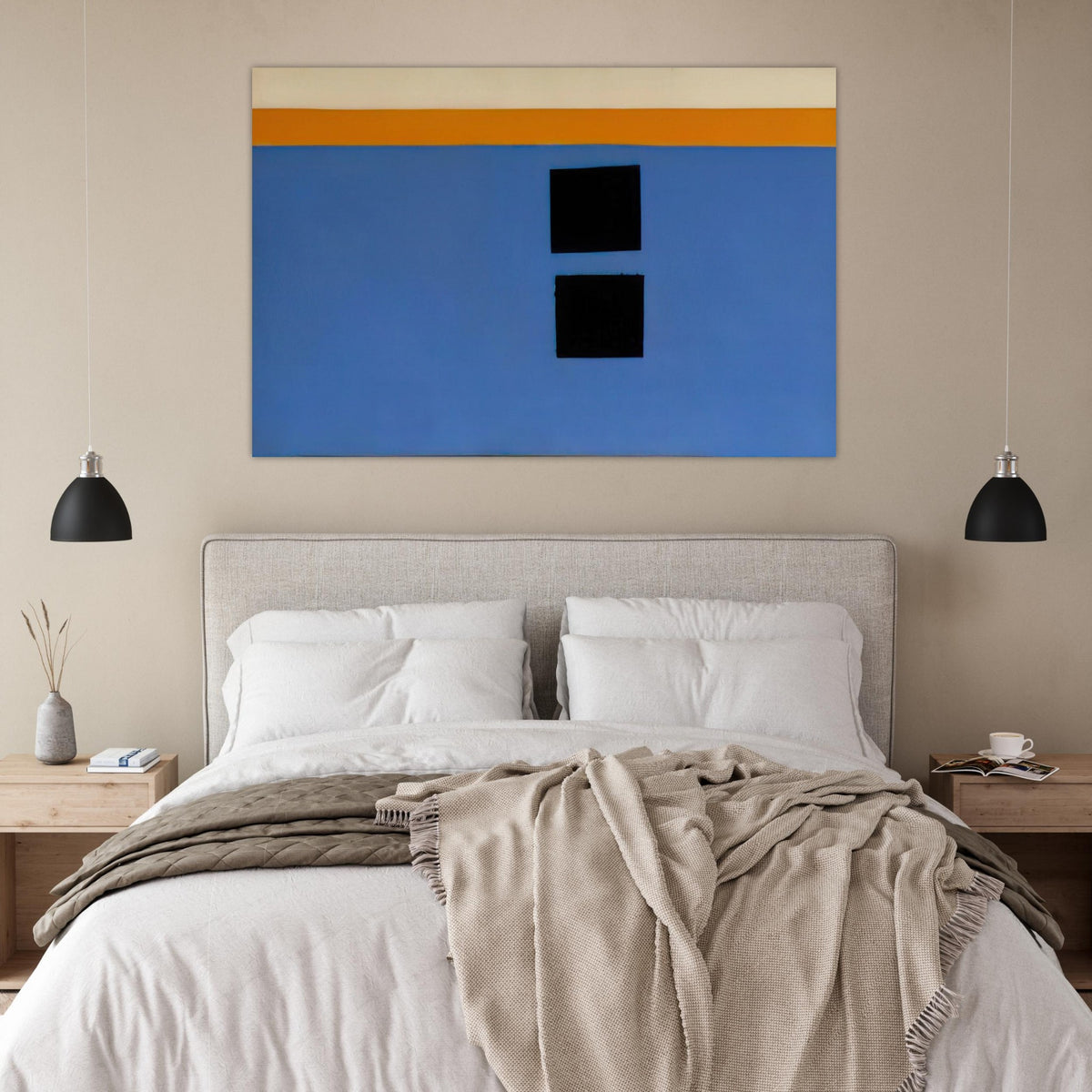 Double Aegean Sun-Box - 1968 - Theodoros Stamos Art Prints - 100x150 cm / 40x60″ inches | Theodoros Stamos Poster | Theodoros Stamos Prints