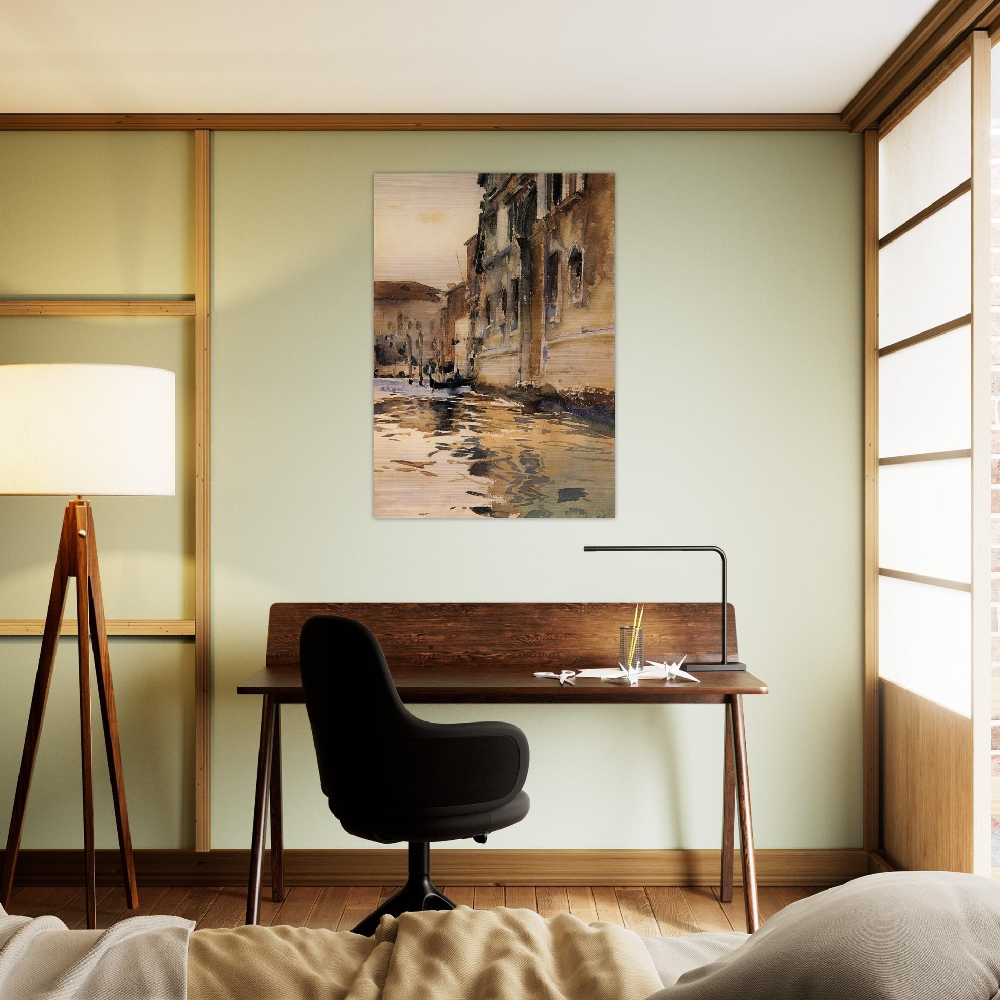 Venetian Canal, Palazzo Corner - John Singer Sargent Brushed Aluminum Print - 70x100 cm / 28x40 inches | John Singer Sargent Aluminum Print | John Singer Sargent Prints