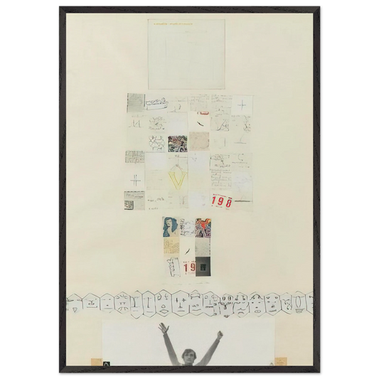 UNTITLED 1980 N1 - Alighiero Boetti 70x100 cm / 28x40 inches Framed Art Print – Black Wooden Frame