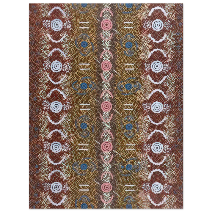 Clifford Possum Tjapaltjarri - Honey Ant Dreaming - 1993  75x100 cm / 30x40inches Fine Art Poster