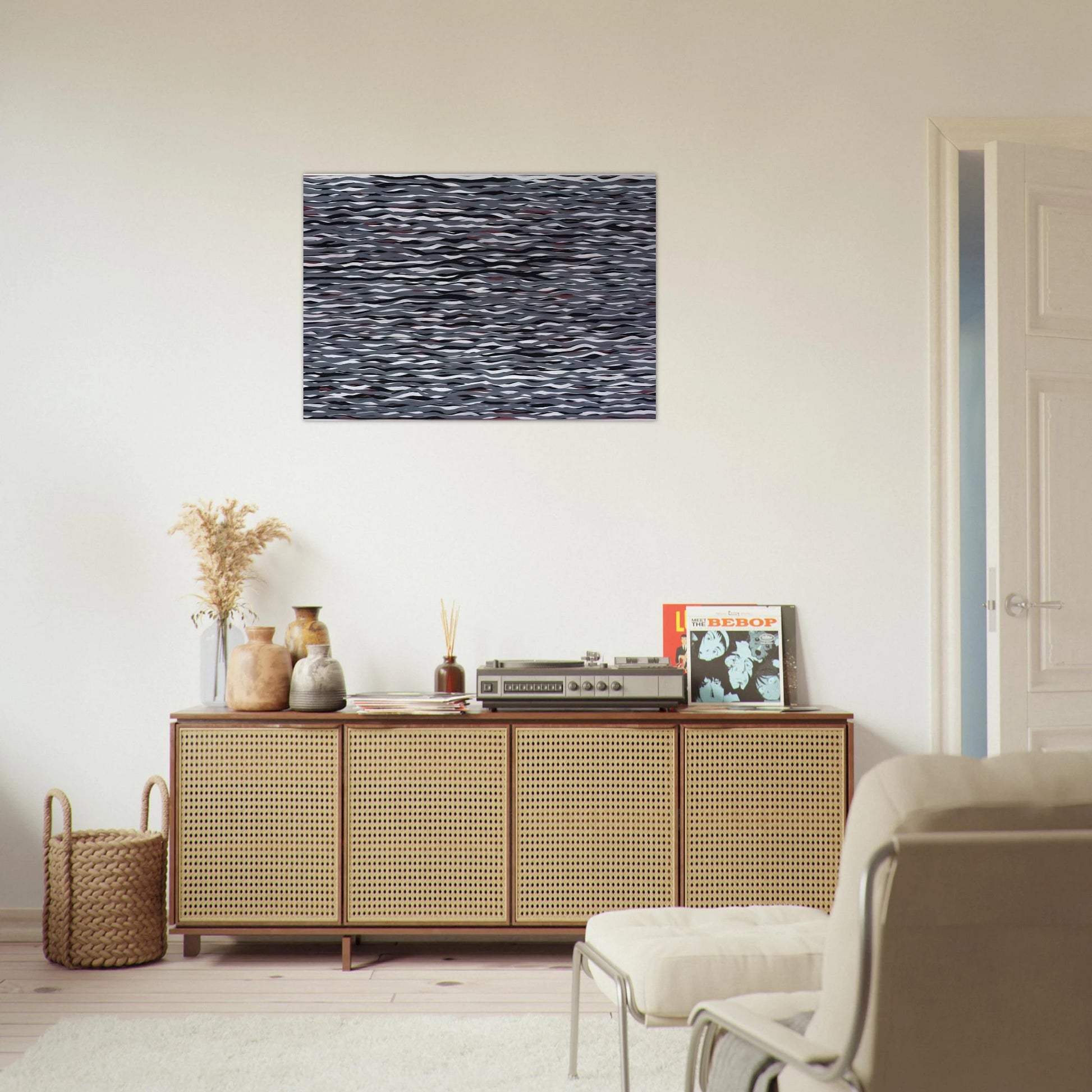 Horizontal Lines of Color - Sol LeWitt Brushed Aluminum Print - 70x100 cm / 28x40 inches | Sol LeWitt Aluminum Print | Sol LeWitt Prints