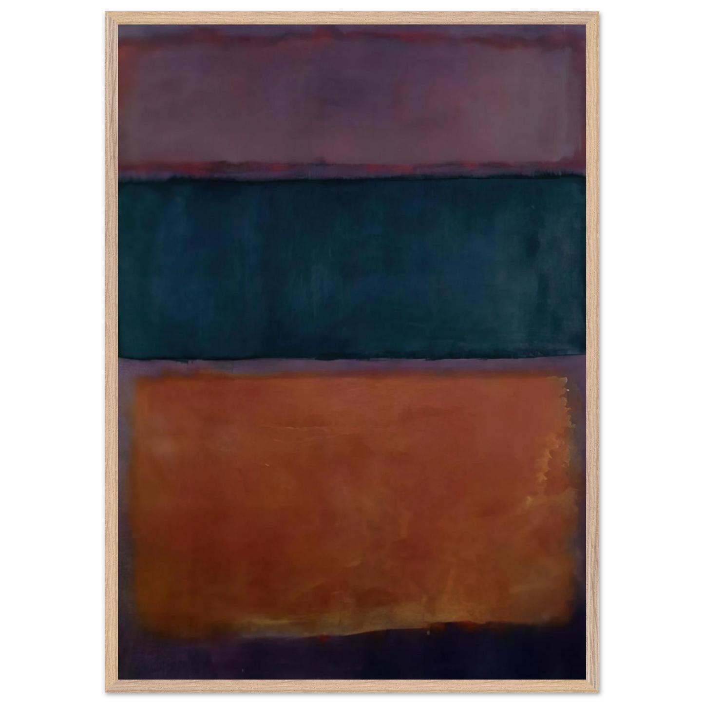 Helen Frankenthaler - Untitled - 1963 Wall art - A2 (42 x 59.4  cm) - Premium Wooden Framed Poster With Fine Art Paper-canvas - Wood frame