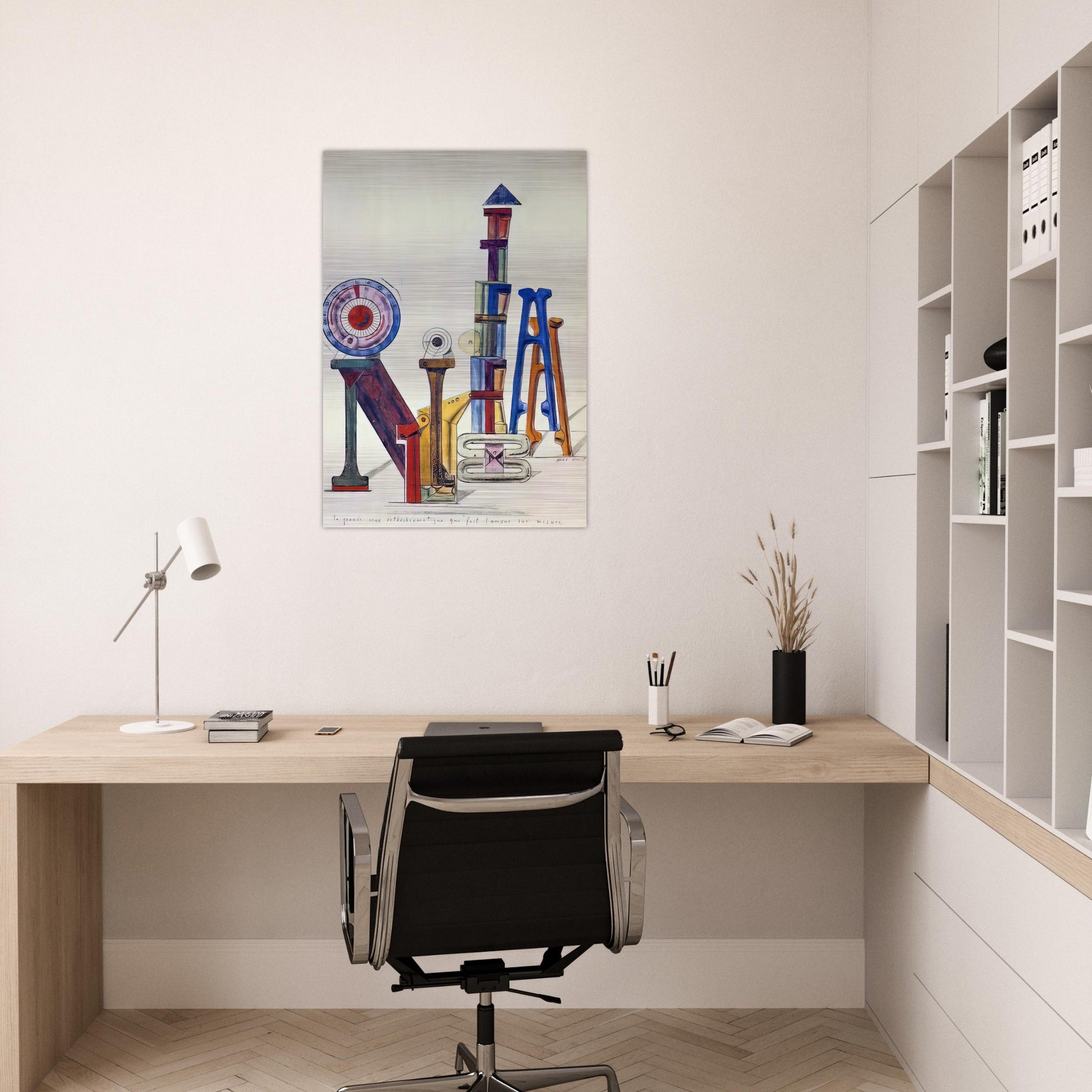 La Grande Roue Orthochromatique… - Max Ernst Brushed Aluminum Print - 70x100 cm / 28x40 inches | Max Ernst Aluminum Print | Max Ernst Prints