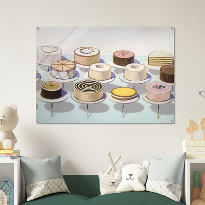 Cakes - 1963 - Wayne Thiebaud Acrylic Print - 70x100 cm / 28x40″ inches