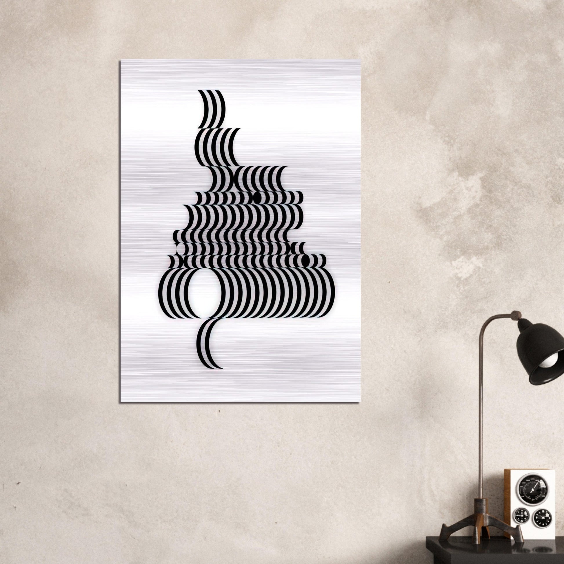 FRAGMENT 2 1965 - Bridget Riley Brushed Aluminum Print - 70x100 cm / 28x40 inches | Bridget Riley Aluminum Print | Bridget Riley Prints