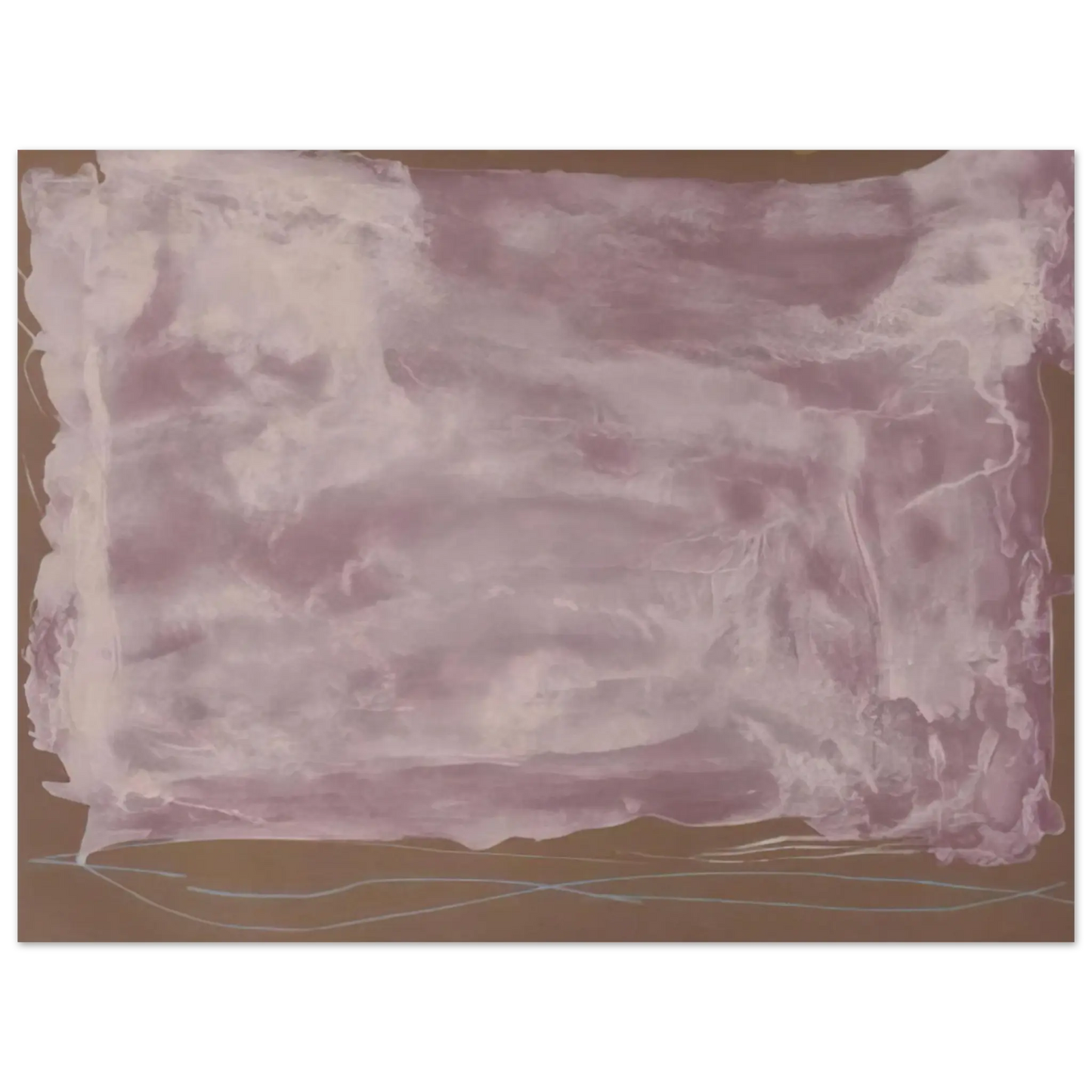 Helen Frankenthaler - Soho Dreams - 1987 Wall art - 21x29.7 cm / 8x12" - Premium Wooden Framed Poster With Fine Art Paper - White frame