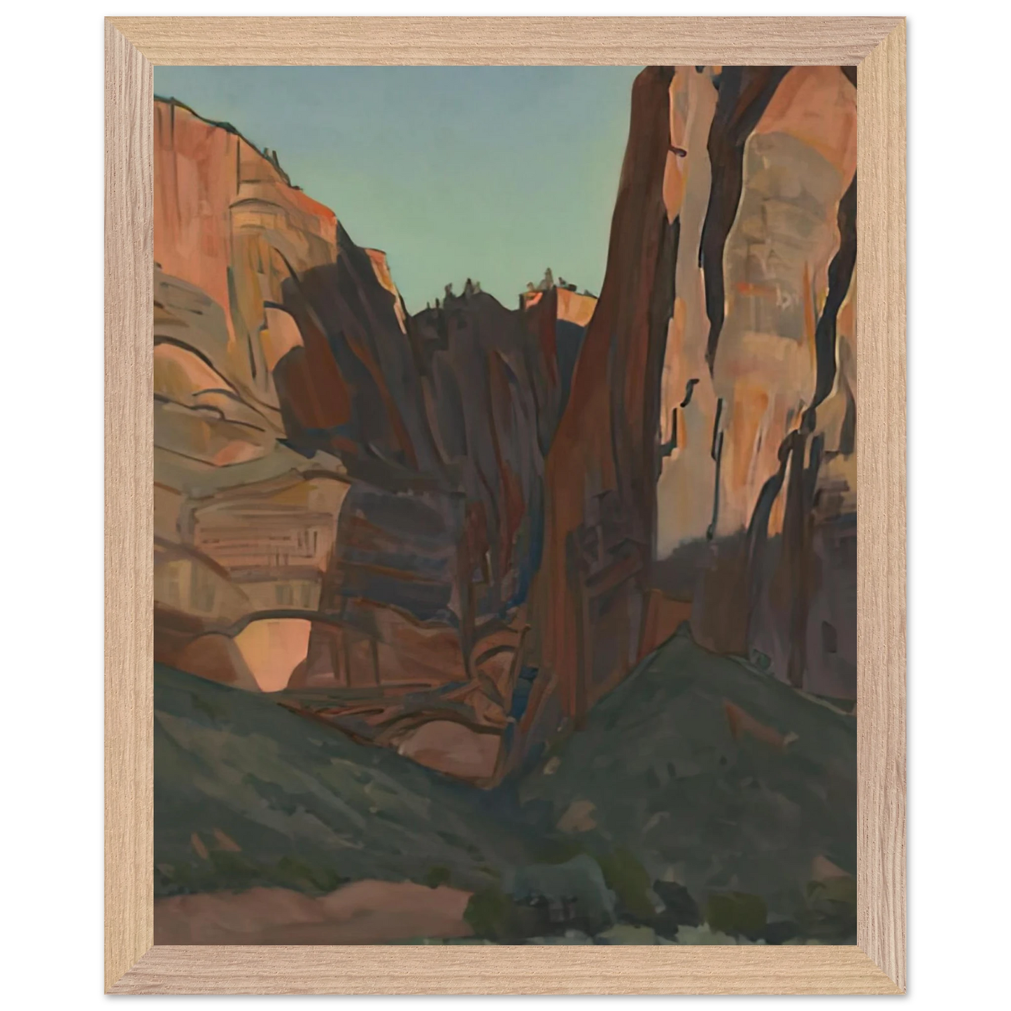 Maynard Dixon - NOTCH IN THE WALL ZION NATIONAL PARK AUGUST 1933 1933 Wall art - 15x20 cm / 6x8 inches - Fine Art Poster-canvas - -