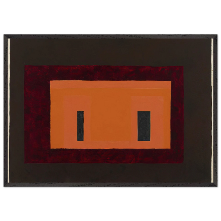 VARIANT ADOBE 1947 1 - Josef Albers 70x100 cm / 28x40 inches Framed Art Print – Black Wooden Frame