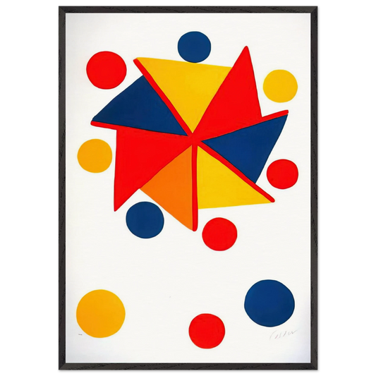 UNTITLED 1970 N1 - Alexander Calder 70x100 cm / 28x40 inches Framed Art Print – Black Wooden Frame