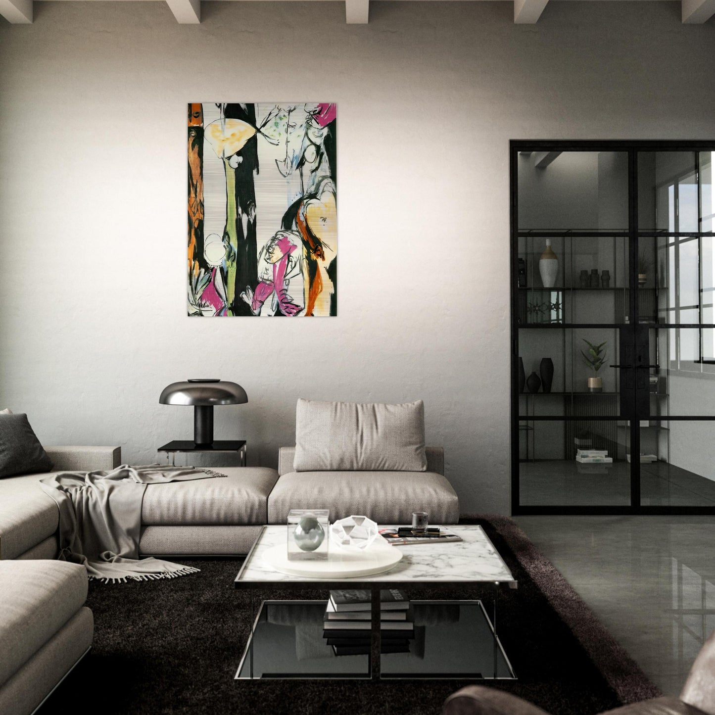 EASTER AND THE TOTEM - Jackson Pollock Brushed Aluminum Print - 70x100 cm / 28x40 inches | Jackson Pollock Aluminum Print | Jackson Pollock Prints