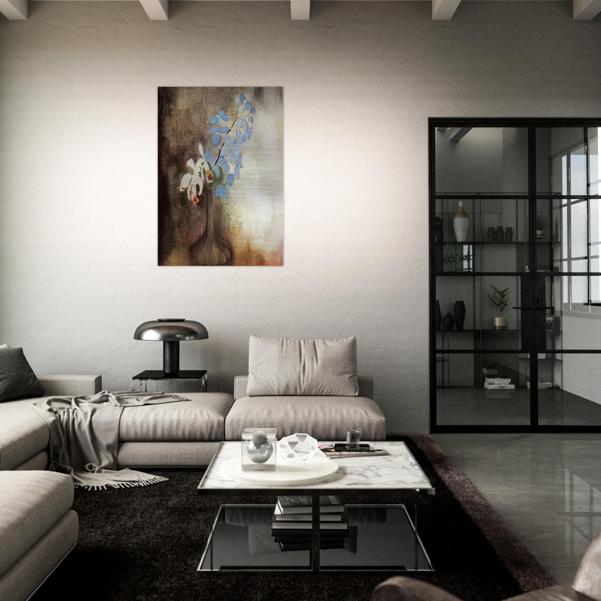 ORCHIDS - Odilon Redon Brushed Aluminum Print - 70x100 cm / 28x40 inches | Odilon Redon Aluminum Print | Odilon Redon Prints