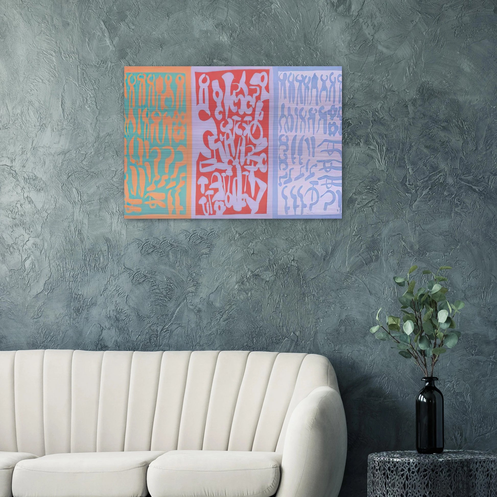 Settori - 1962 - Carla Accardi Brushed Aluminum Print - 70x100 cm / 28x40 inches | Carla Accardi Aluminum Print | Carla Accardi Prints