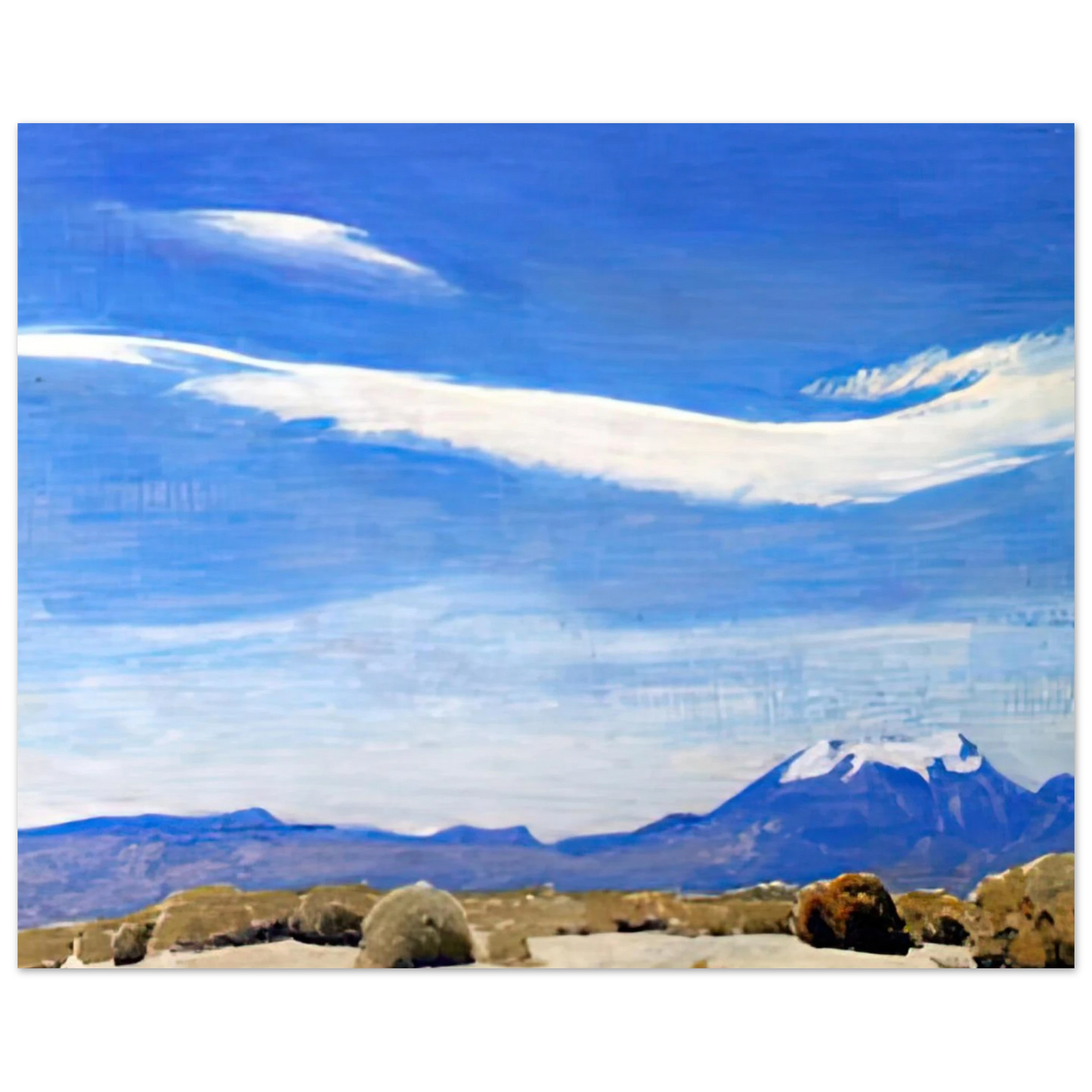 Maynard Dixon - THE CLOUD COACHELLA VALLEY CALIFORNIA 1940 Wall art - 20x25 cm / 8x10 inches - Premium Wooden Framed Poster With Fine Art Paper-canvas - Black frame