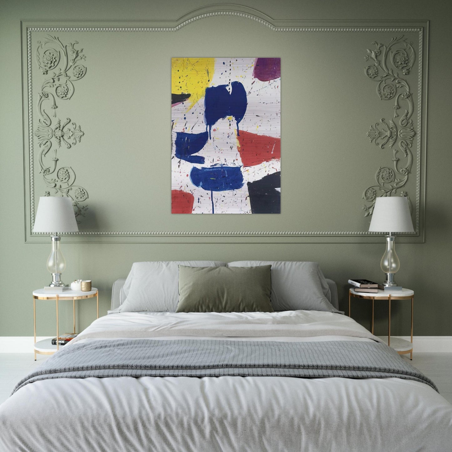 Emblem 8  1 - Sam Francis Brushed Aluminum Print - 70x100 cm / 28x40 inches | Sam Francis Aluminum Print | Sam Francis Prints