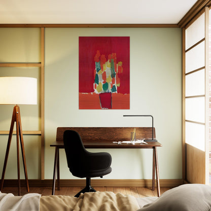 Fleurs rouges - 1952 - Nicolas de Stael Brushed Aluminum Print - 70x100 cm / 28x40 inches | Nicolas de Stael Aluminum Print | Nicolas de Stael Prints