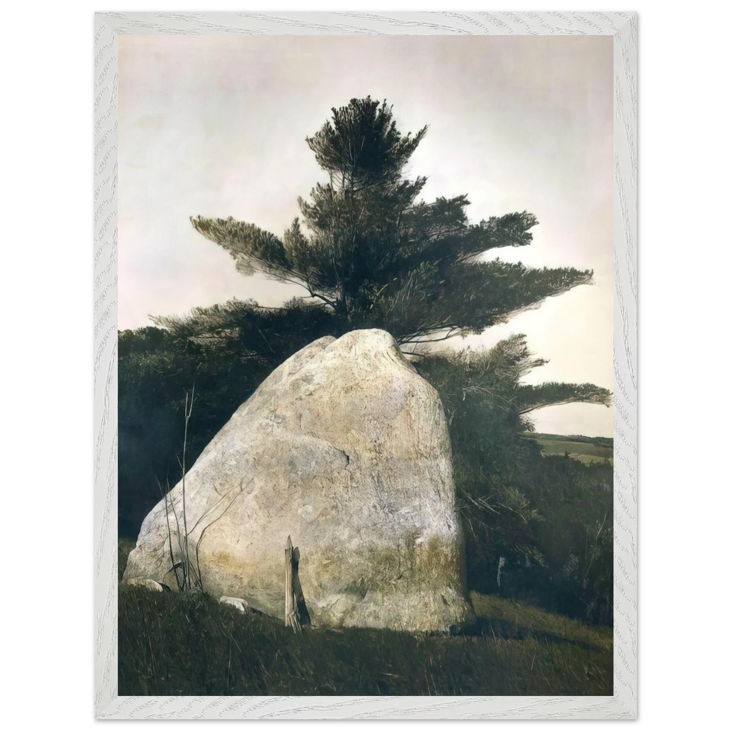 Andrew Wyeth - PENNSYLVANIA LANDSCAPE Wall Art - 30x40 cm / 12x16 inches - Premium Wooden Framed Poster With Fine Art Paper-canvas - Black frame