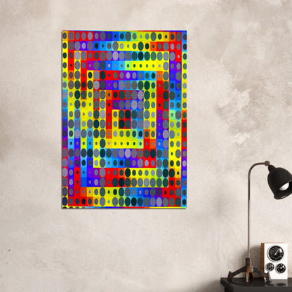 Orion Gris - 1969 - Victor Vasarely Brushed Aluminum Print - 70x100 cm / 28x40 inches | Victor Vasarely Aluminum Print | Victor Vasarely Prints