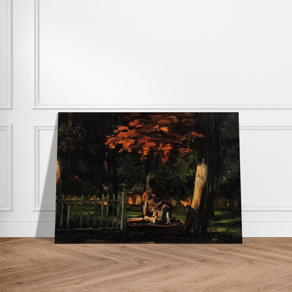 The Lion and the Basin at Jas de Bouffan - Paul Cézanne Brushed Aluminum Print - 70x100 cm / 28x40 inches | Paul Cézanne Aluminum Print | Paul Cézanne Prints
