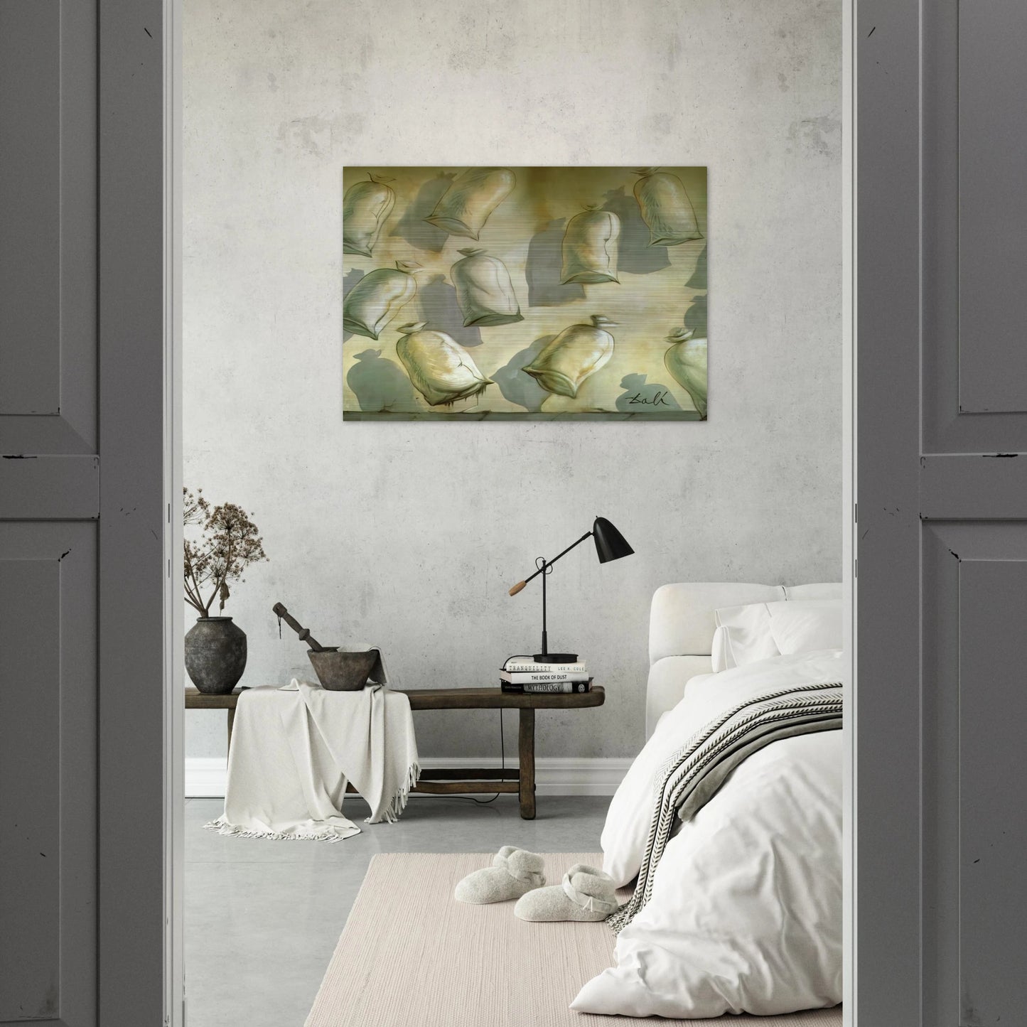 SET DESIGN FOR THE BALLET LOS SACOS DEL MOLINERO 2 - Salvador Dali Brushed Aluminum Print - 70x100 cm / 28x40 inches | Salvador Dali Aluminum Print | Salvador Dali Prints
