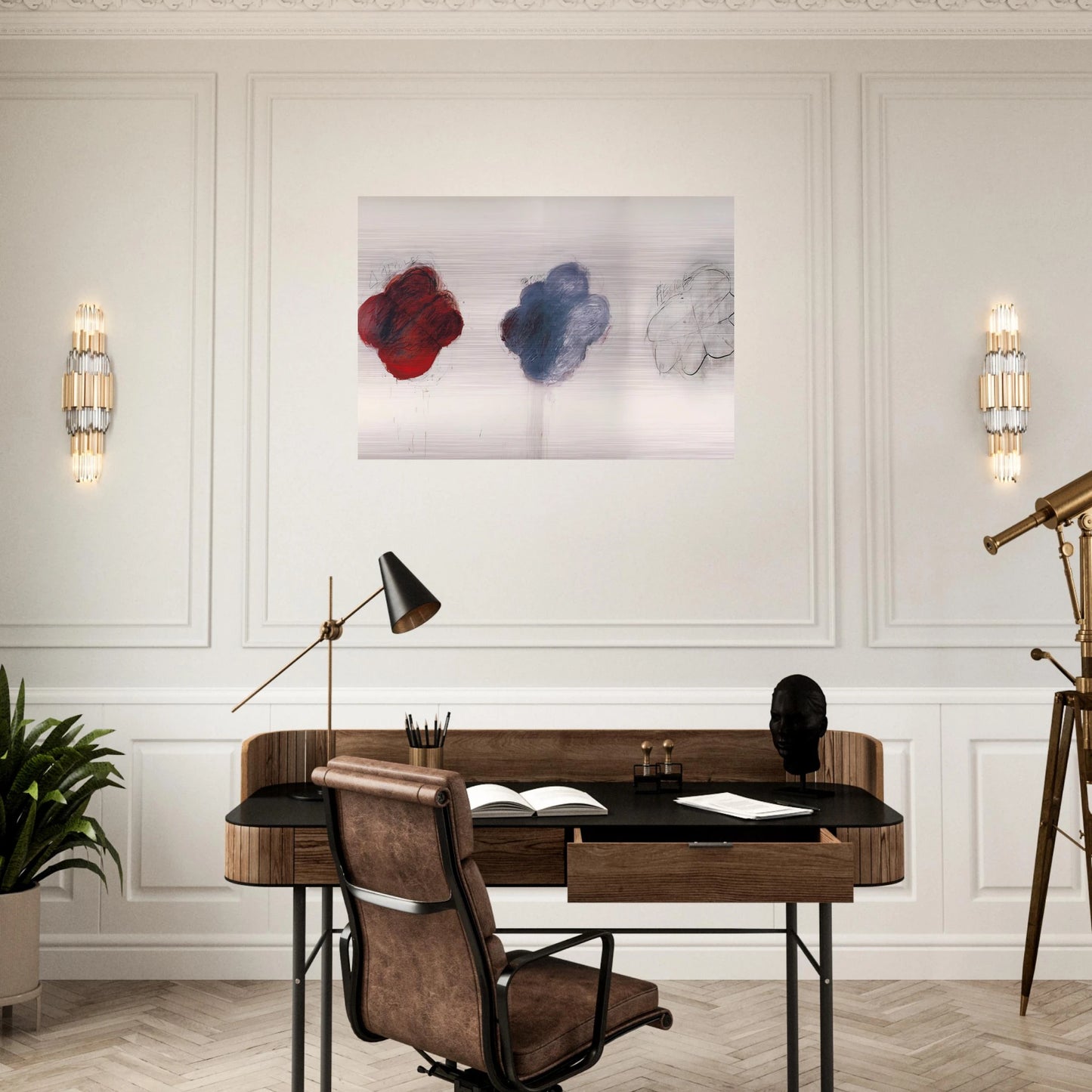 Fifty Days at Iliam. Shades of Achilles, Patroclus, and Hector - Cy Twombly Brushed Aluminum Print - 70x100 cm / 28x40 inches | Cy Twombly Aluminum Print | Cy Twombly Prints