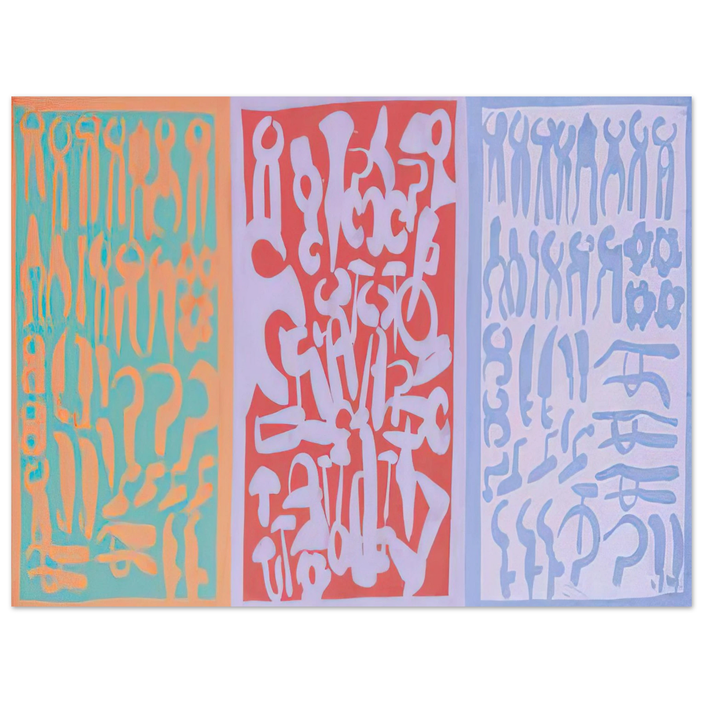 Carla Accardi - Settori - 1962  75x100 cm / 30x40inches Fine Art Poster