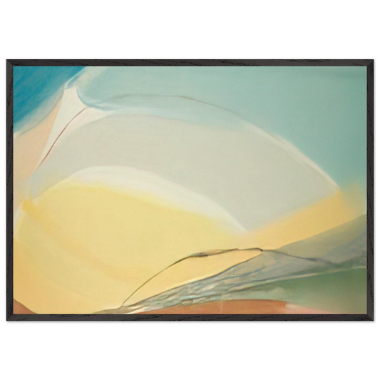 Untitled - 1976 N7 - Larry Zox 70x100 cm / 28x40 inches Framed Art Print – Black Wooden Frame